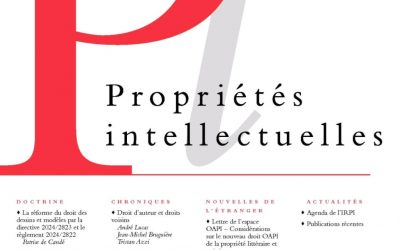 Droit Comparé de la propriété Intellectuelle